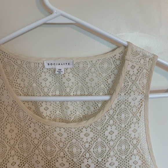 Nordstrom Lace Mini Boho Slip Dress, XS - Picture 2 of 4